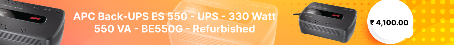 APC Back-UPS ES 550 - UPS - 330 Watt 550 VA - BE550G - Refurbished
